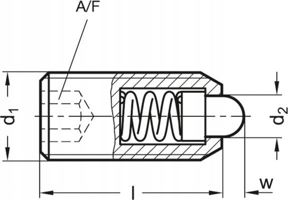 Zatrzask GN 615.4-M5-B - stal Marka inny