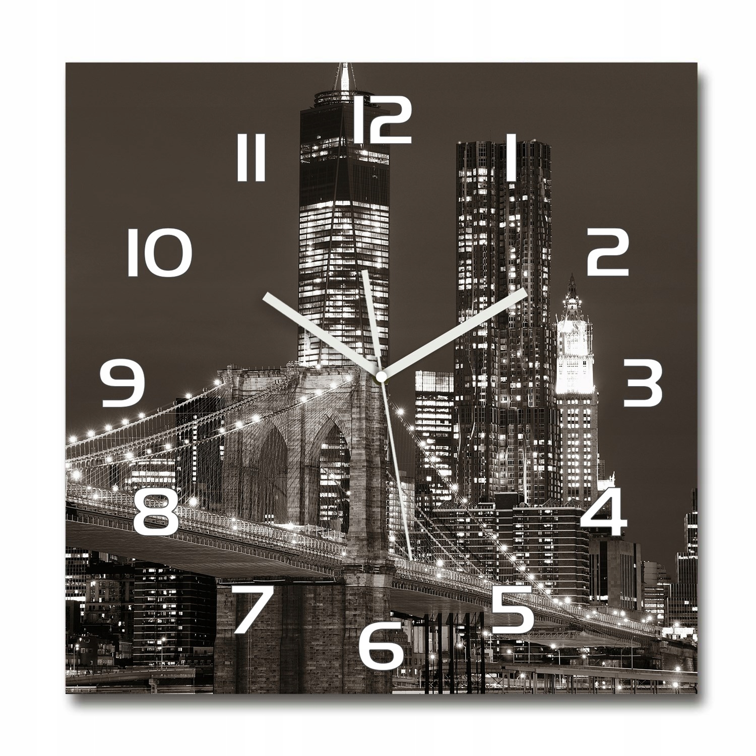 

Cichy szklany zegar Manhattan Nowy Jork 60x60 cm