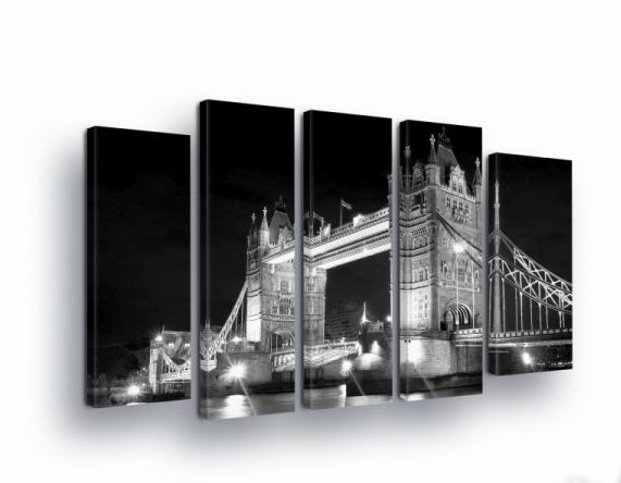 Obraz 150x100 Most Tower Bridge Londýn noc architektúra mesto Tamiza