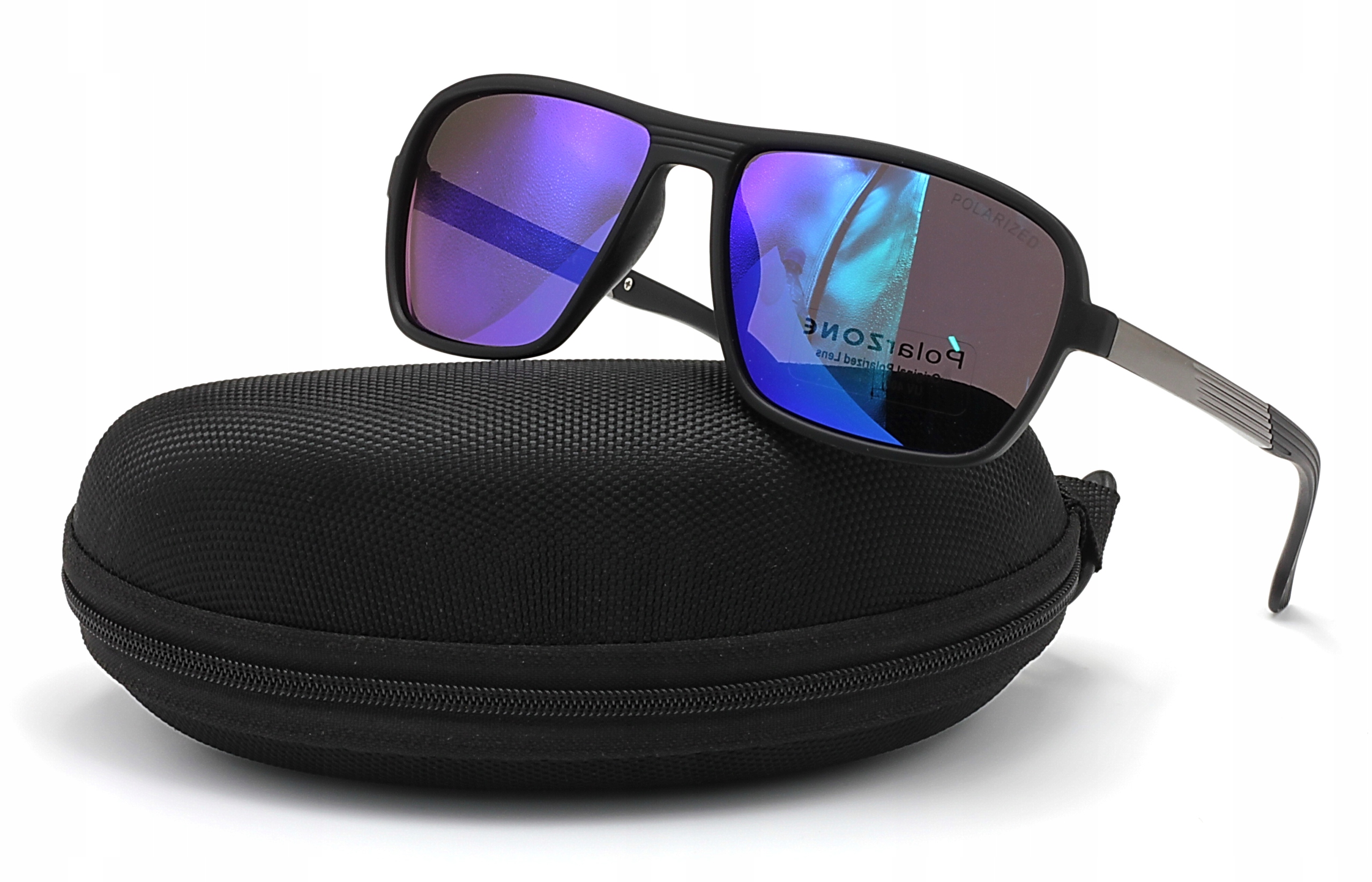 OKULARY POLARYZACYJNE UV MĘSKIE SPORTOWE ETUI