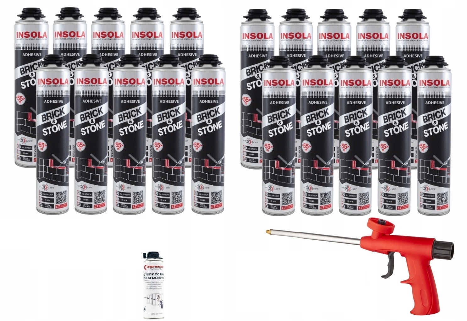 Lepidlo Na Murovanie Insola Brick & Stone 850 gr Sada 22 prvkov pre bloky