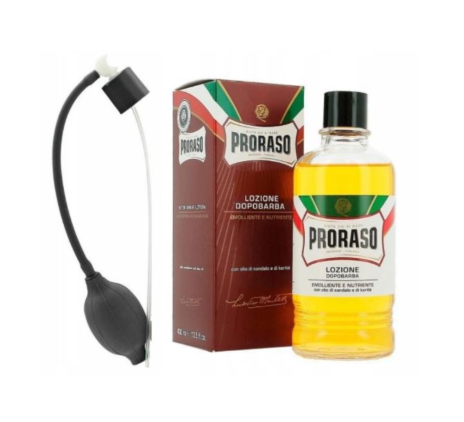 Sada Proraso Red Výživná voda po holení 400 ml červená a pumpička