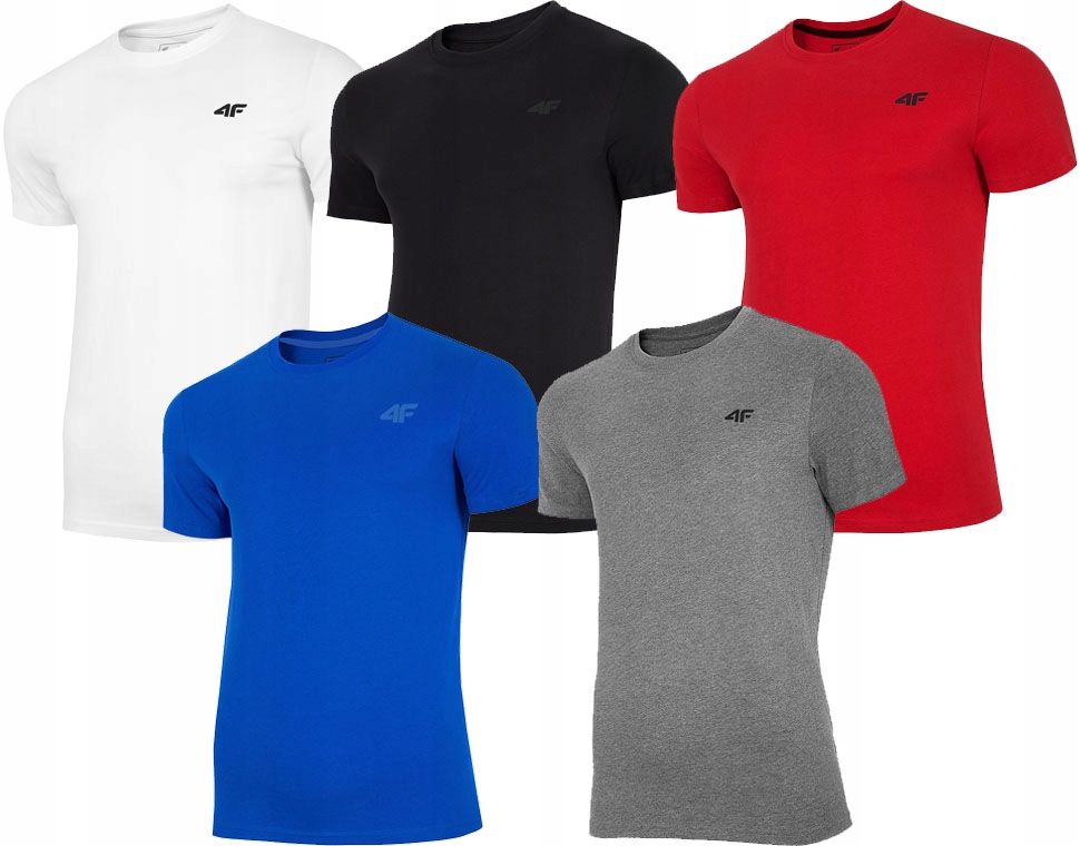 

Koszulka Męska 4F T-shirt Zestaw 5 Sztuk r.M