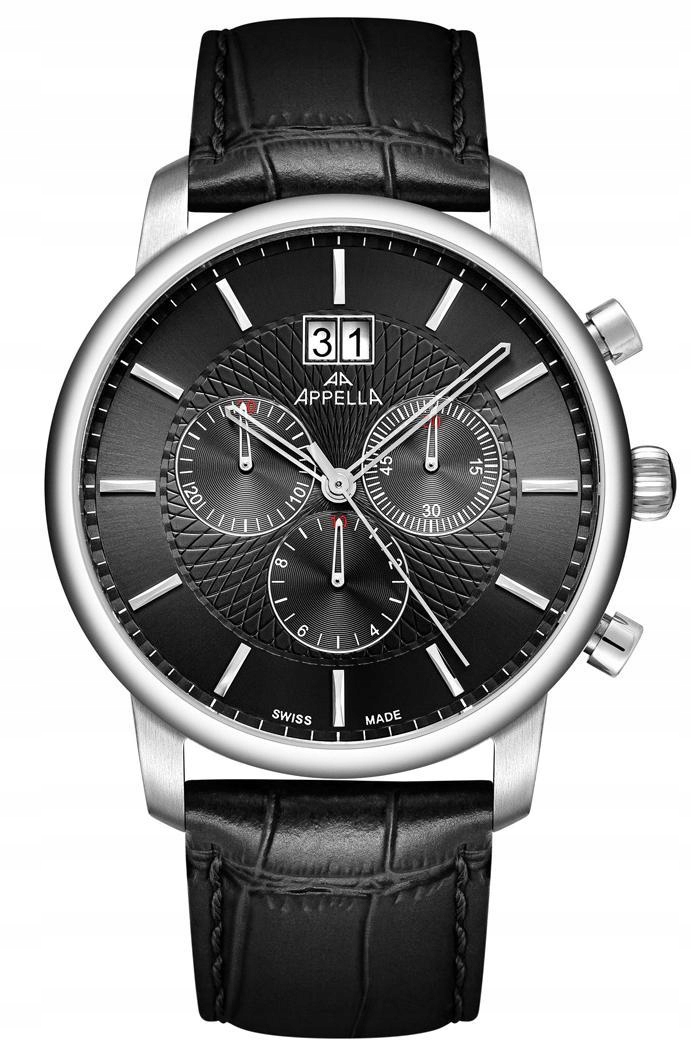 Nowy Zegarek męski Appella L70011.5214CH Chronograf data, grawer