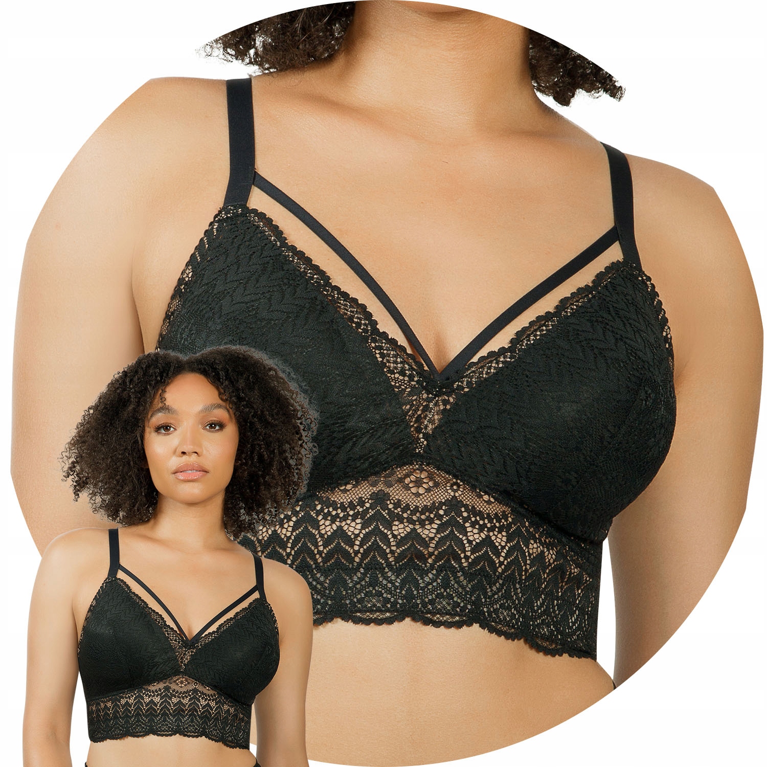 Parfait P5951 Mia Lace černá 75E černá krajka Podprsenka Braletka