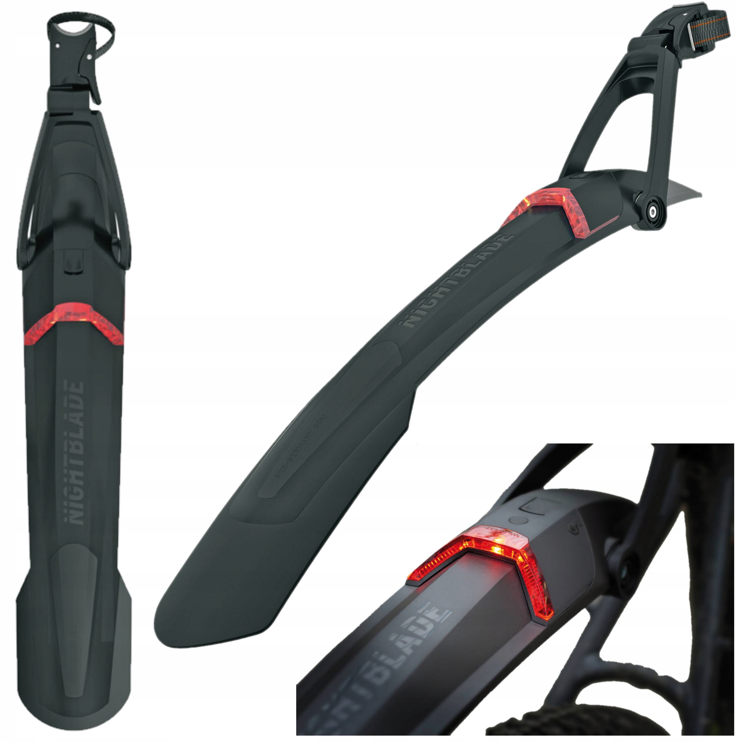 Zadní Blatník Na Kolo 26 27,5 Sks Nightblade Flash Zadní S Led Světlem