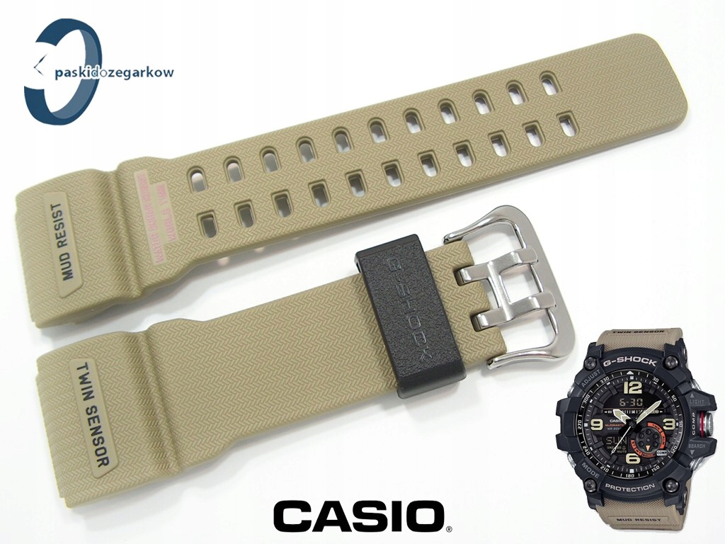 Pásek k hodinkám Casio GG-1000-1A5 GG-1000 zelený, originální