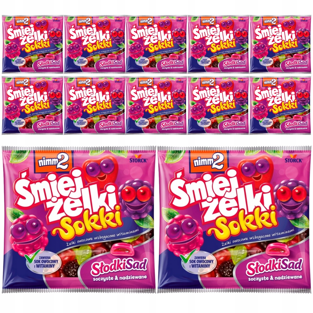 Levně nimm2 Smějželky Sokki Želé Bonbony sladký sad 90 g x 12 ks