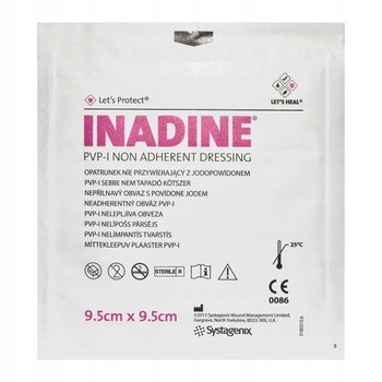 

Opatrunek Inadine 9,5CM X 9,5CM 1 Sztuka