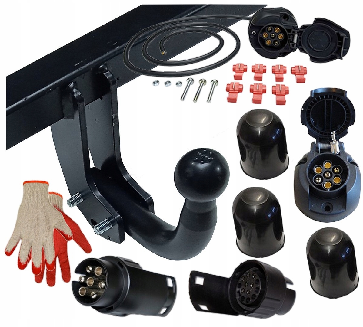 AUTO HAK HOLOWNICZY+WIĄZKA +ADAPTER+OSŁONKI DO OPEL MERIVA1 A I 2003do2010 Rodzaj kuli Odkręcana