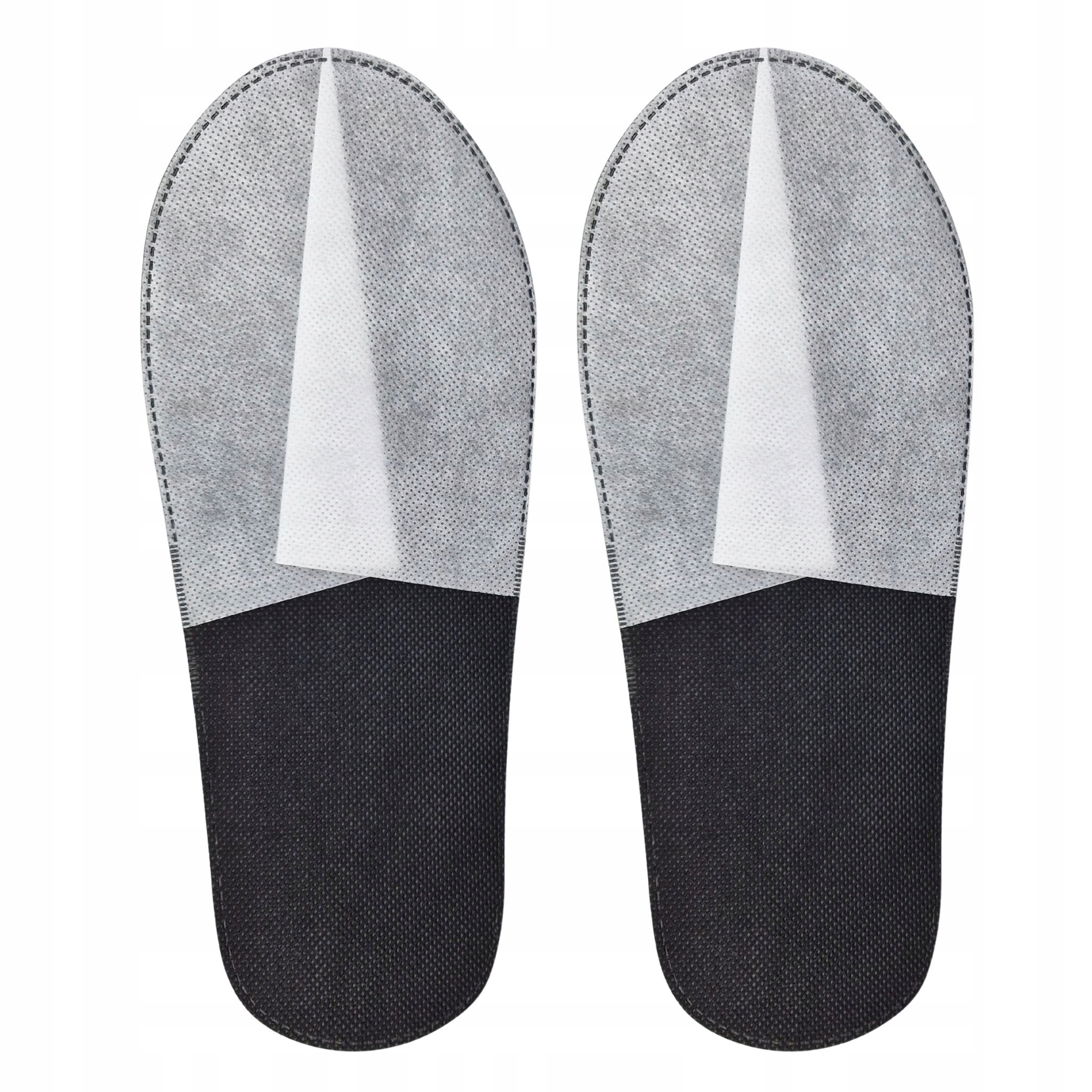 Papuče Na Jedno Použití Kryté Netkané 50 párů Qms Line Economic Černo-bílé