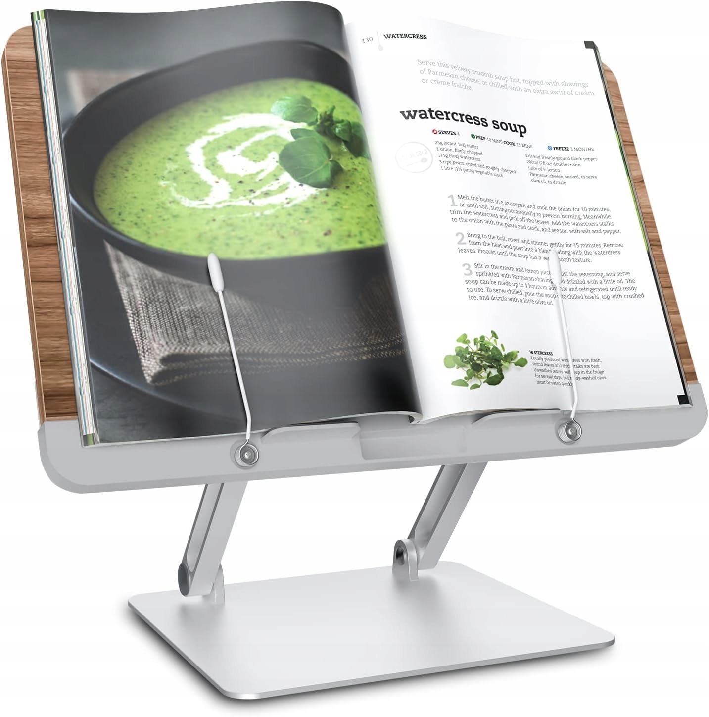 Dřevěná Rukojeť Na Kuchařku, Na Tablet, Nastavitelná Výška A Úhel