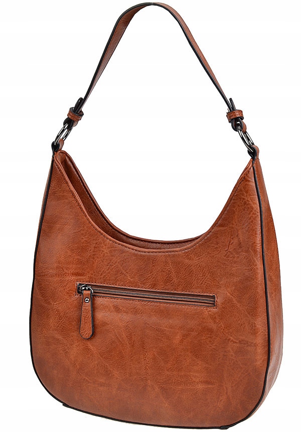 DELAURE TOREBKA damska skóra worek na ramię pasek Wzór dominujący inny wzór