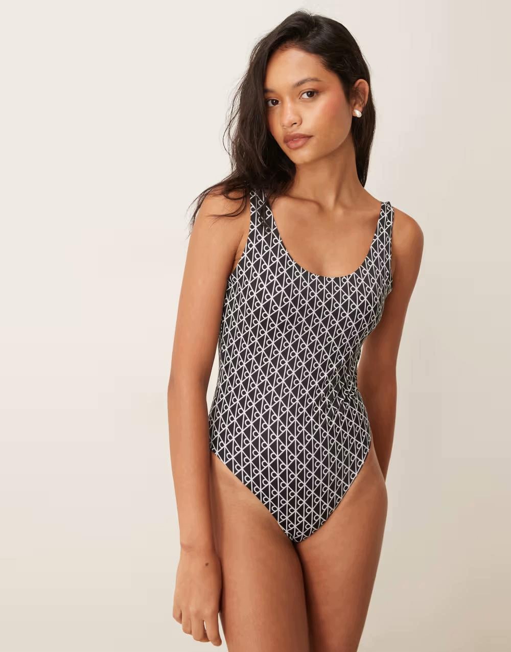 Calvin Klein Jednodílné Plavky S Odkrytými Zády B25__M