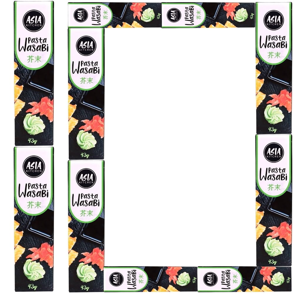 10x Ostra Pasta Wasabi w Tubce Chrzan Japoński Do Sushi Hot Horseradish 43g