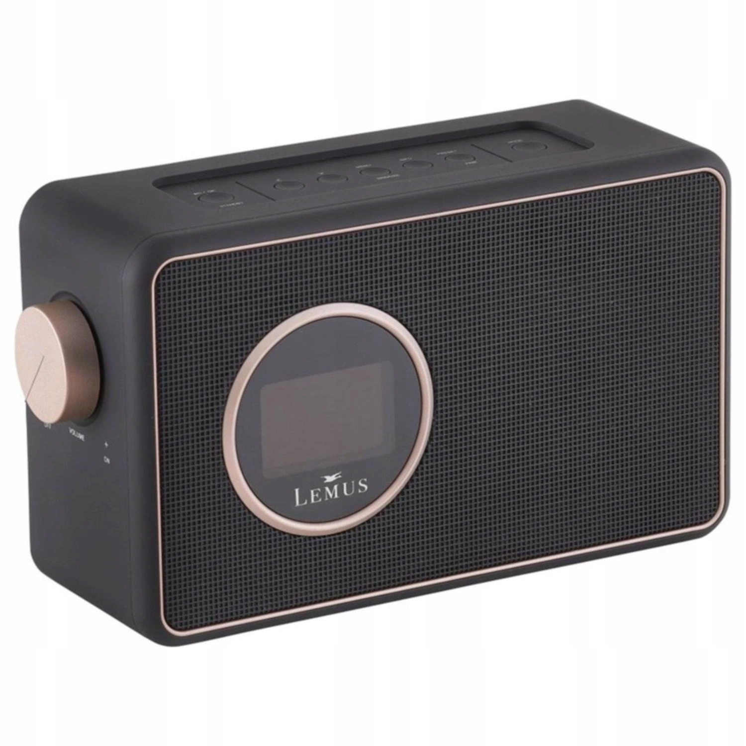 Přenosné rádio Lemus Dab+ 2.0 Bt Fm Bluetooth reproduktor Oled displej černý