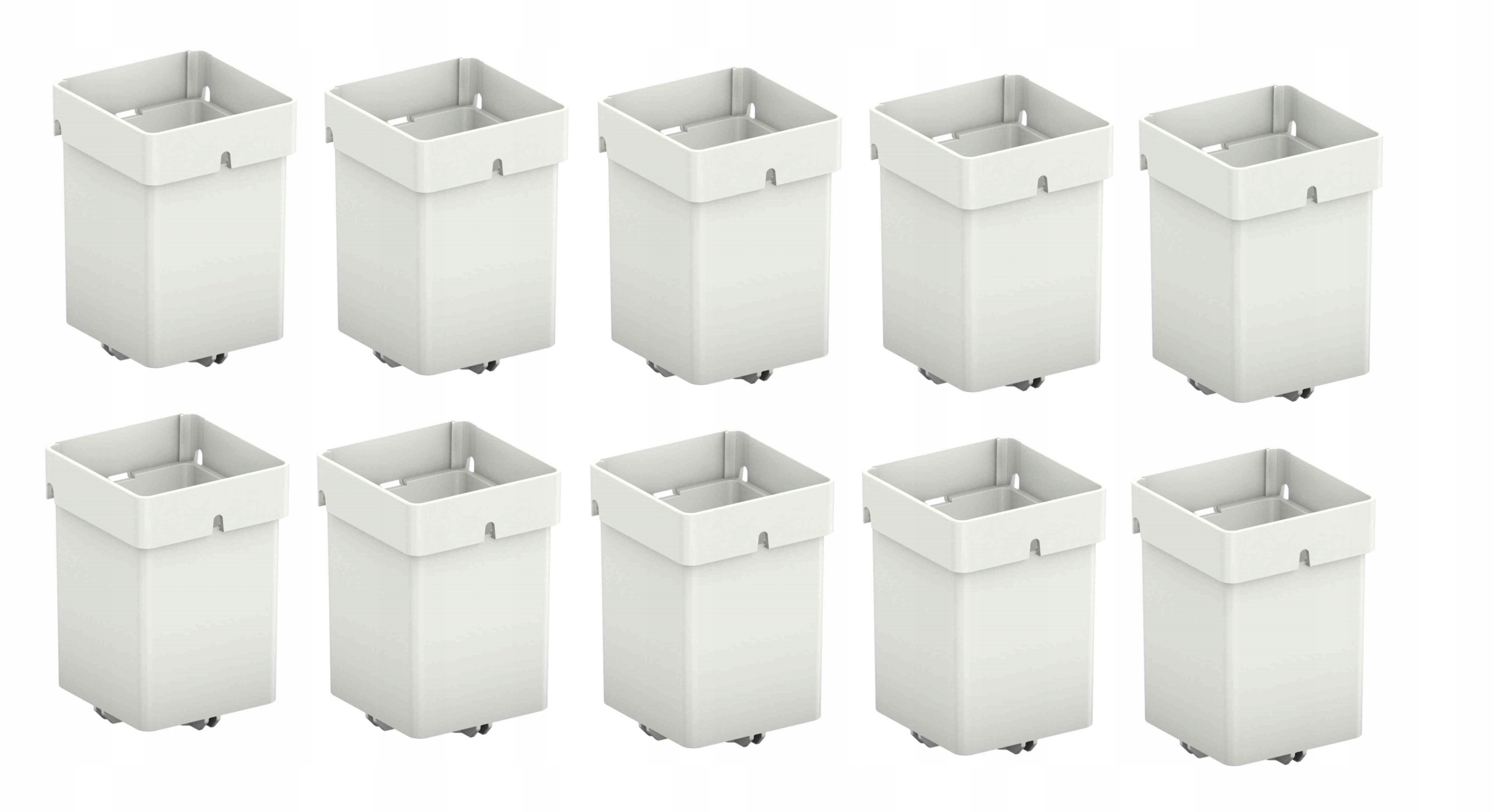 10 x Wyjmowane pojemniczki do Sys ORG Box 5 x5 x 6,8cm Festool 204858 Marka Festool