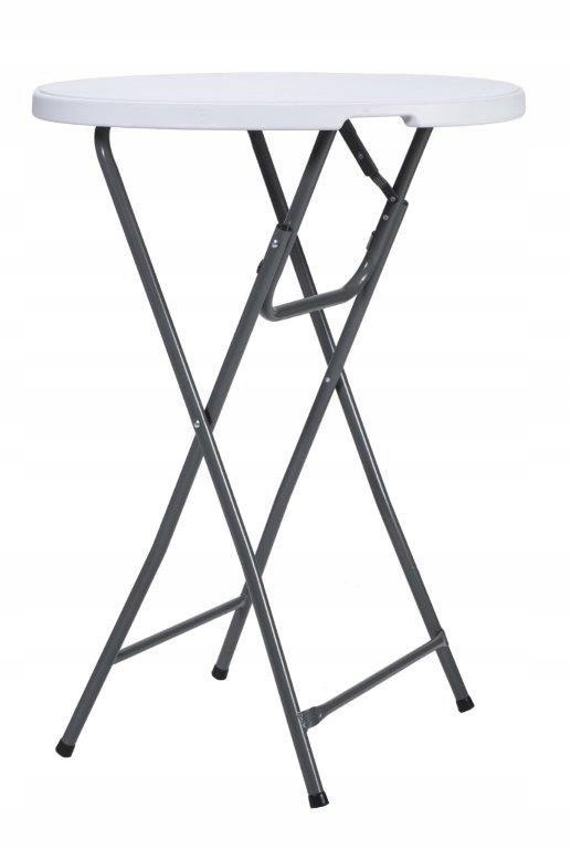 Zahradní Koktejlový Stůl Cateringový Skládací Rozkládací Bílý Fi 80