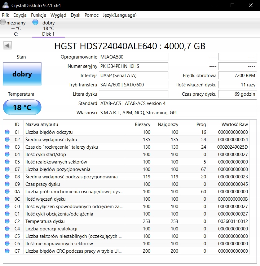 Dysk zewnętrzny G-Drive 4TB (USB-3) Format dysku 3,5