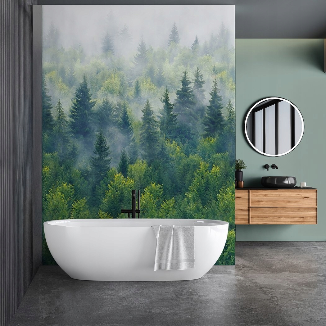 Fototapeta Les V Hmle Stromu Zeleno-sivá 159 cm X 270 cm