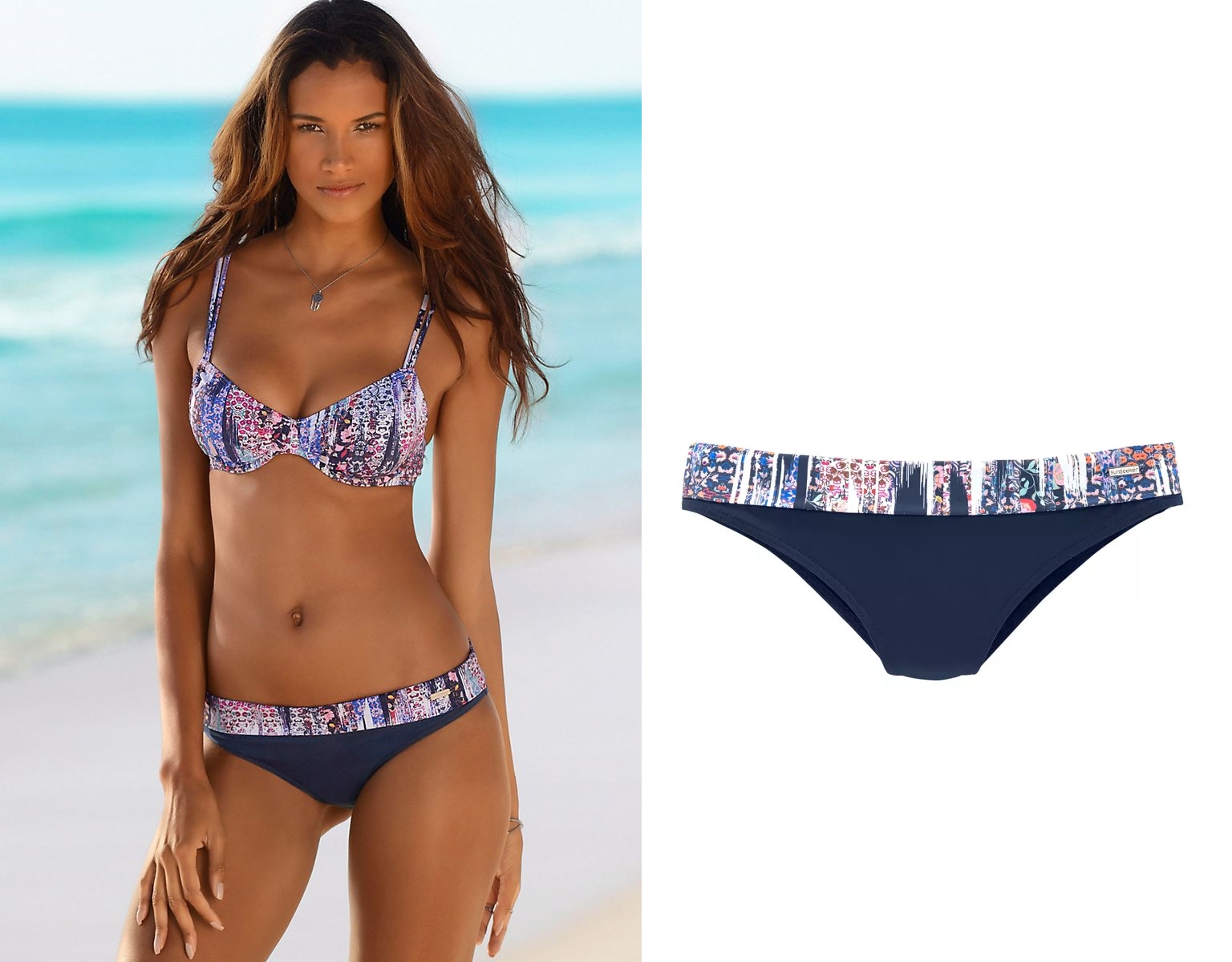 

Sunseeker Bikini Print Wzór Gipsy 40 Dół