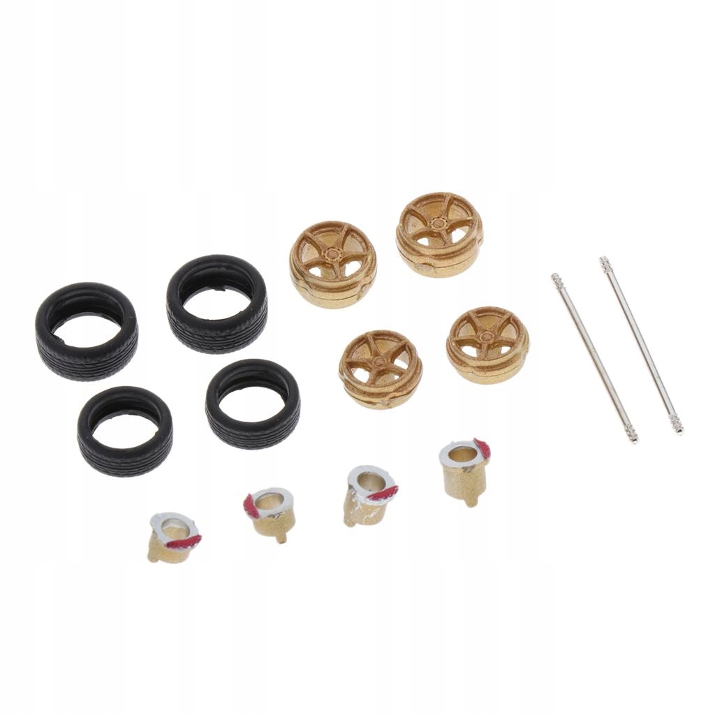 2X4 szt. 1:64 Koła Felgi Piasta z hamulcem do Materiał guma