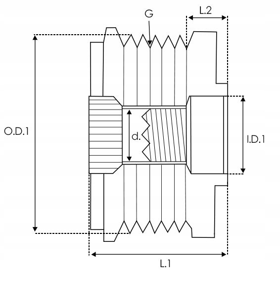 Kolo pasowe wolnobieg ORYGINAL INA AFP3011 INA Part number AFP3011 INA