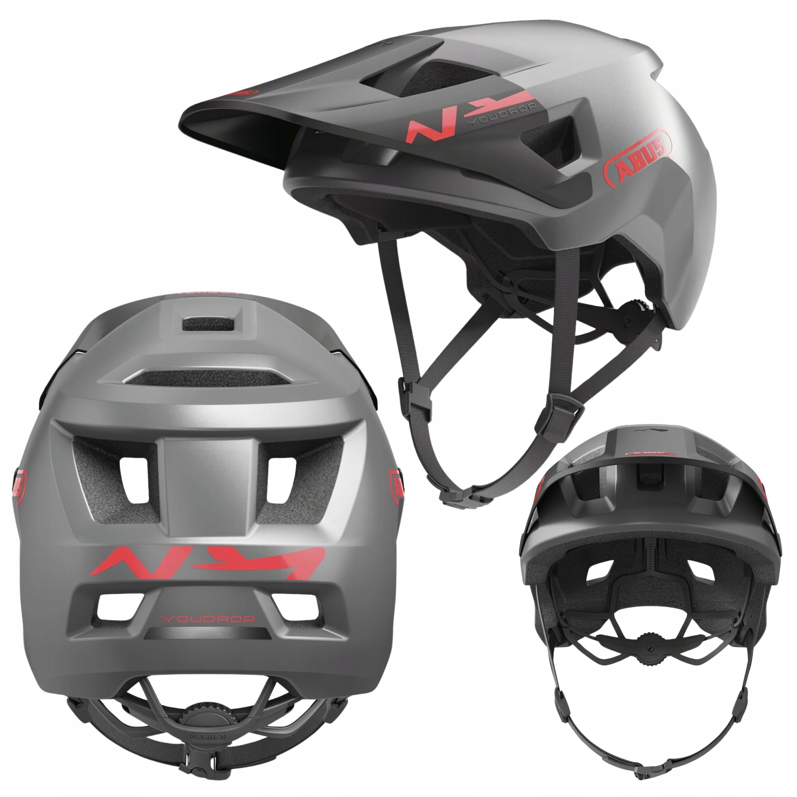 Dětská cyklistická přilba Abus YouDrop Ti silver S