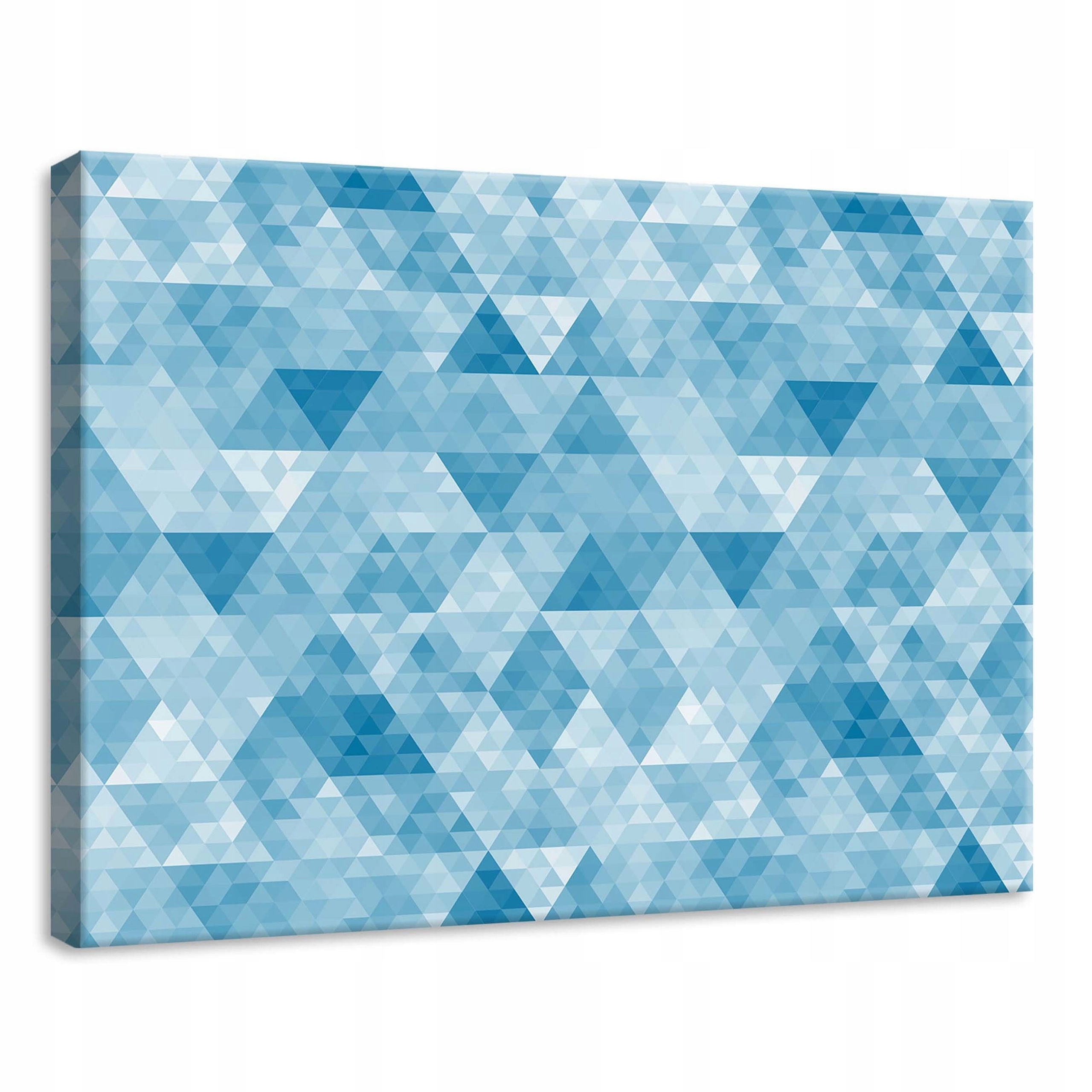 Obraz 70x50 Geometrický vzor trojúhelníky modrý abstrakce mozaika