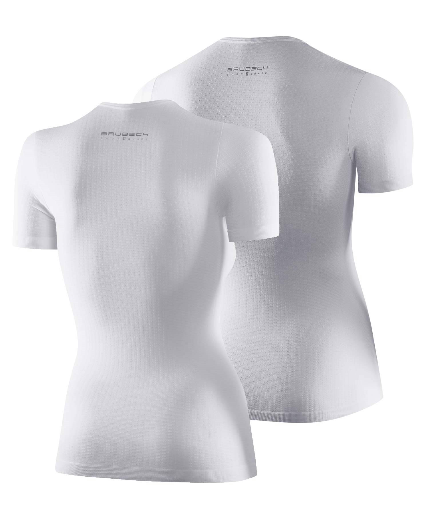 BRUBECK BASE LAYER KOSZULKA TERMOAKTYWNA UNISEX KRÓTKI RĘKAW POTÓWKA M Kolor biały