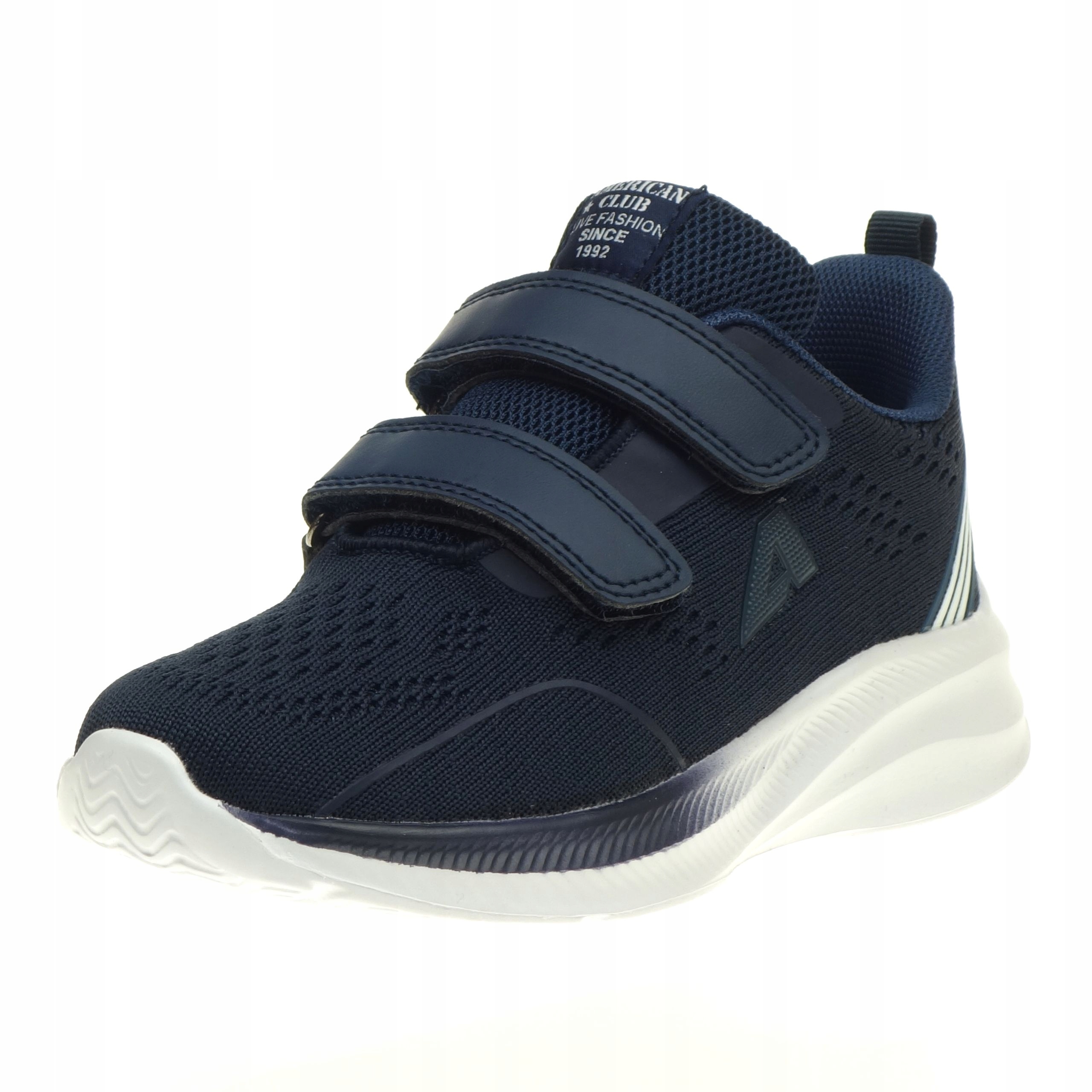 Lekkie Buty Sportowe Dziecięce American Club Adidasy Chłopięce na Rzepy 28