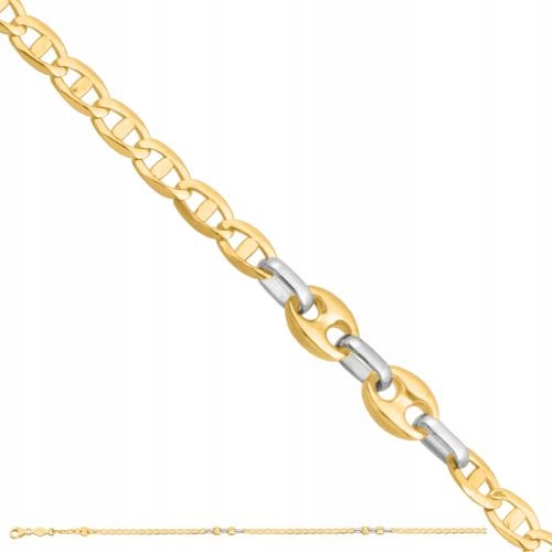 Řetízek zlatý dámský 585 marina Gucci vazba s bílým zlatem dárek r50