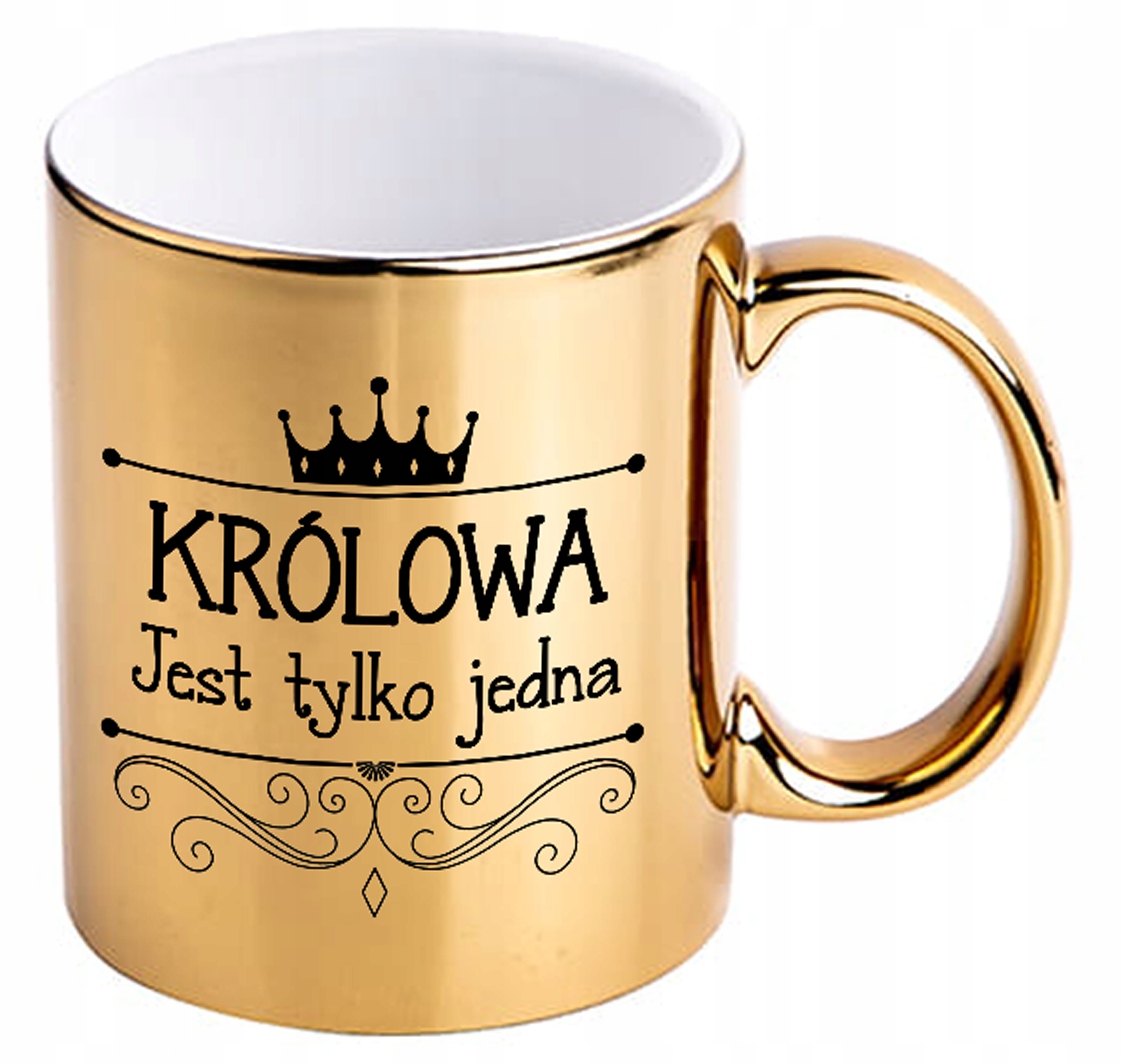 

Kubek Złoty Królowa ceramika 300 ml