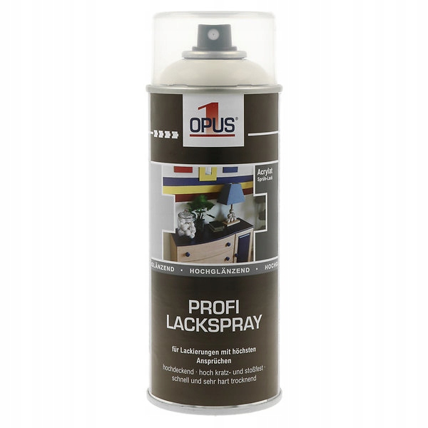 Opus1 Farba Akrylowa Ral 9001 Kremowy Biały Połysk Lakier Spray 400ML