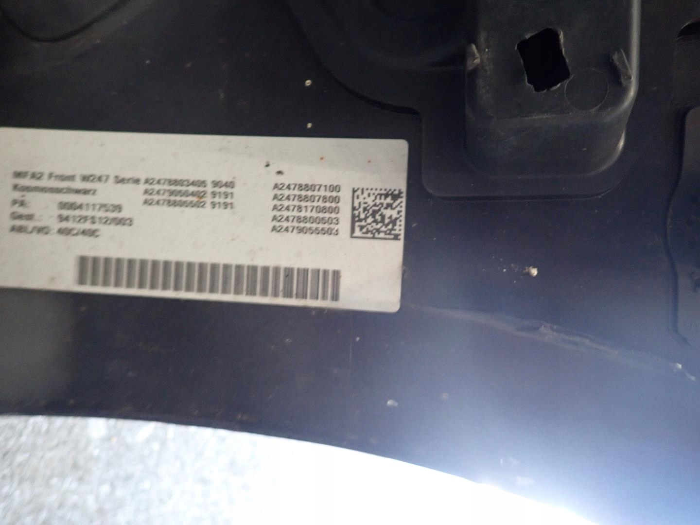 bumper front front MERCEDES B-KLASA W247 2018- A2478805502