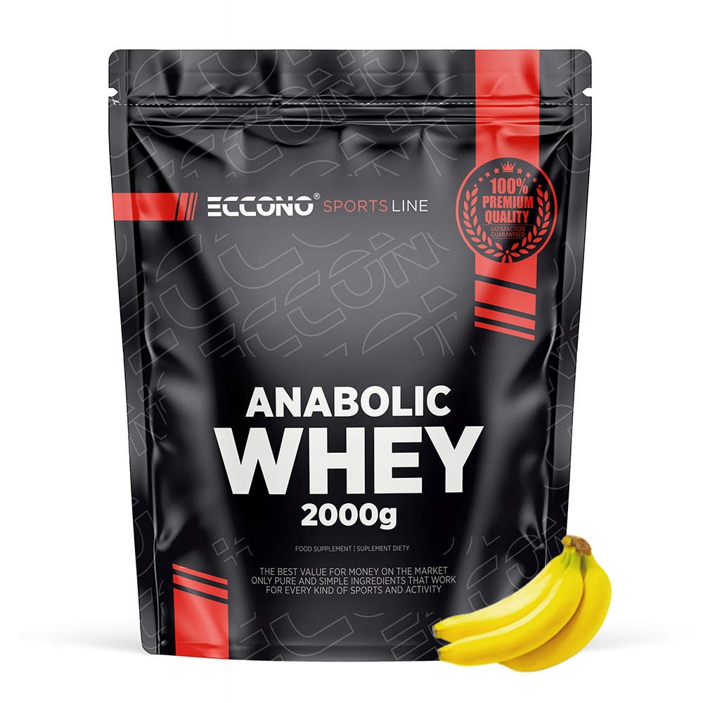 Eccono Anabolic Whey Protein 2000G Bílkoviny 80% Koncentrát Wpc Mpc Banán