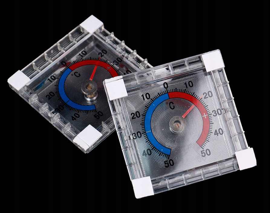 TERMOMETR ZEWNĘTRZNY WEWNĘTRZNY OKIENNY NA OKNO Model SAMOPRZYLEPNY ANALOGOWY HIGROMETR NA OKNO DO DOMU