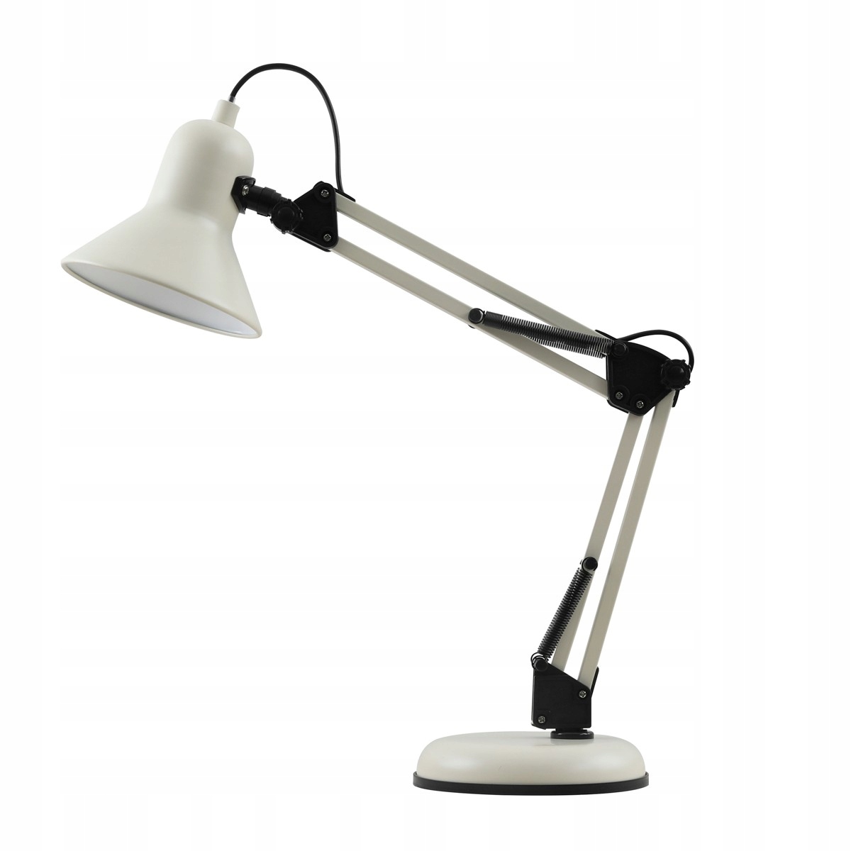 Tiago, moderní, stylová, bílá stojací lampa na stůl, stolek, skříňku
