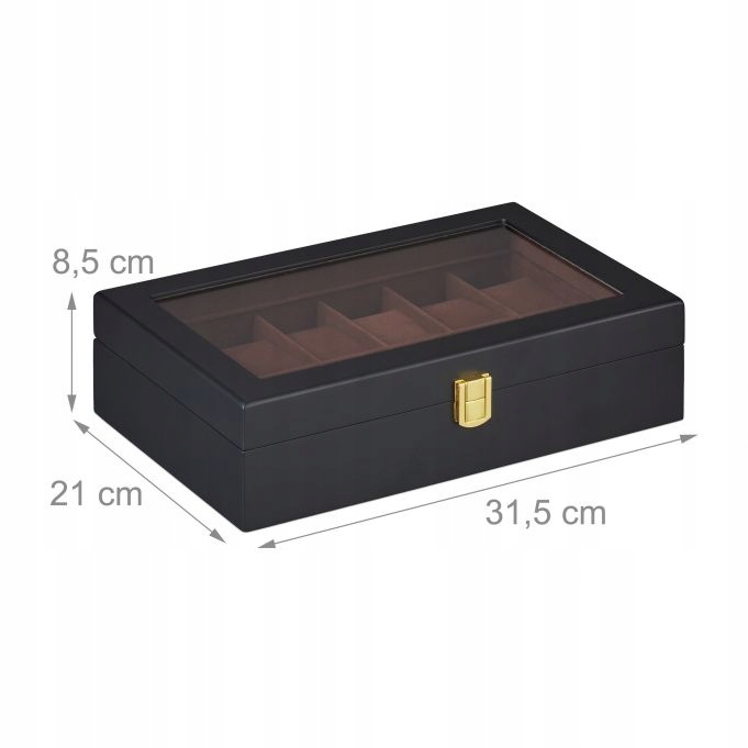 Pudełko Etui na zegarek Organizer na zegarki 12 Kolor brązowy