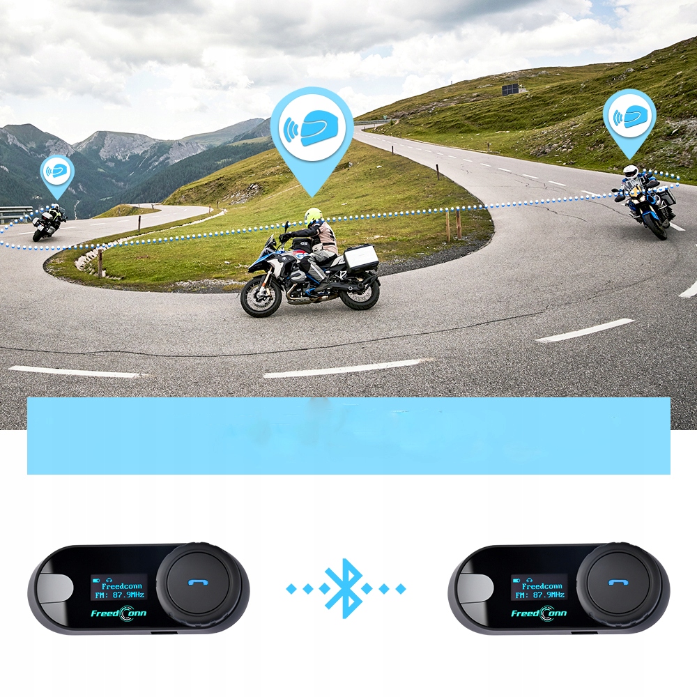 FreedConn Bluetooth Interkom Motocyklowy T-COM SC Typ połączenia Bluetooth