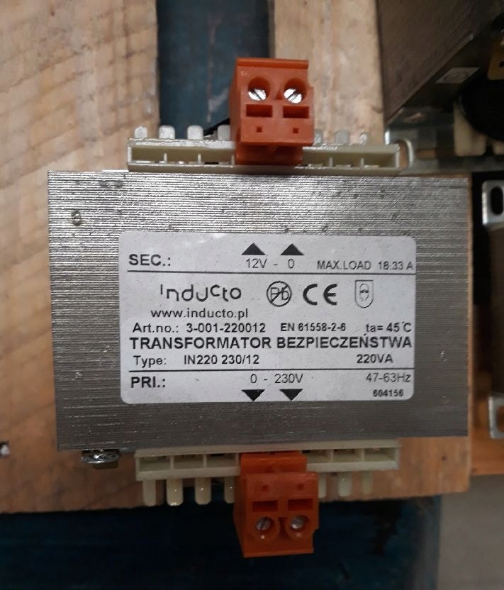 Transformator IN220 230/12V 220VA
