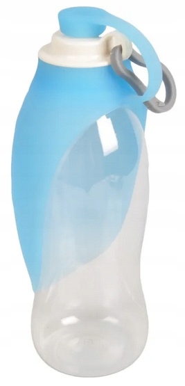 Levně Cestovní Láhev Pro Psa Lahev Na Pití Turistická Napáječka Flamingo Voda 600 ML