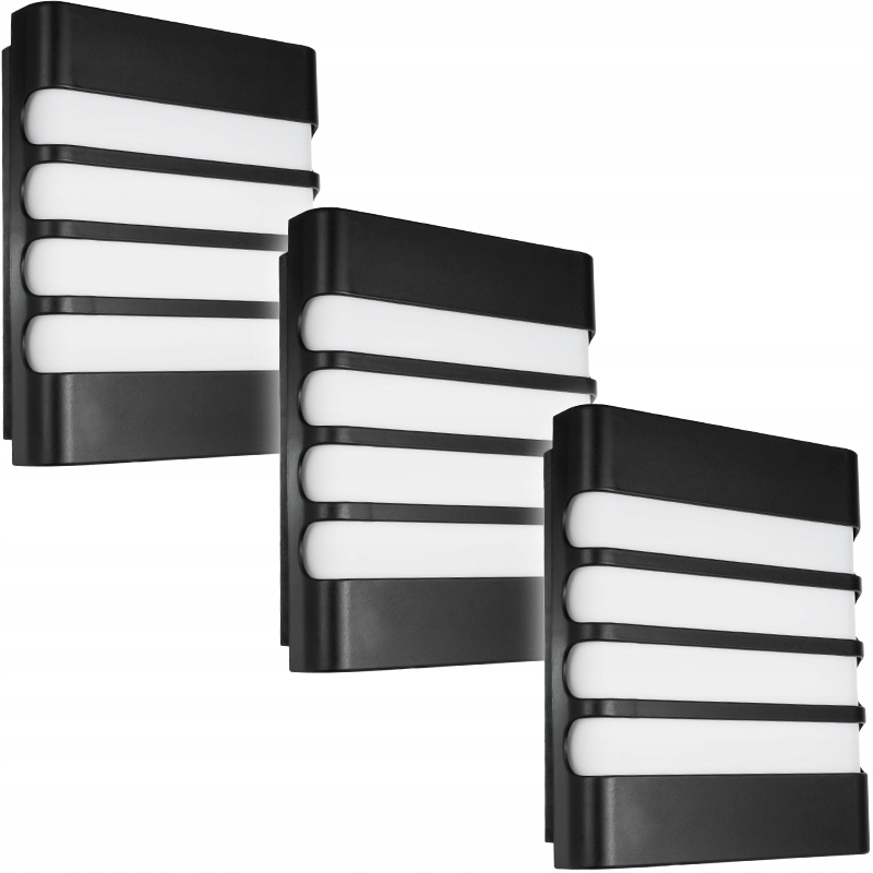 3x Kinkiet Zewnętrzny Ogrodowy Na Balkon Taras Lampa Led Ścienna Do Ogrodu