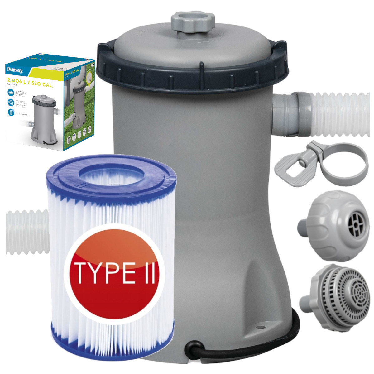filtrační čerpadlo do bazénu Bazénové 2006 l/h filtr Typ II Bestway 58383