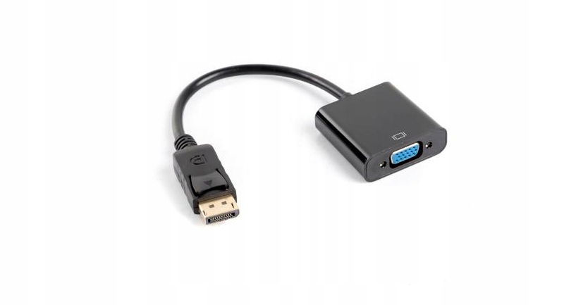 Adapter DisplayPort M-D-Sub VGA 20cm kolor czarny