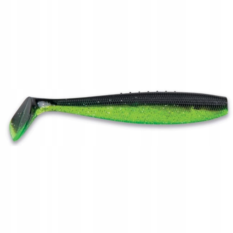Iron Claw Przynęta guma Just Shad 12cm Bcs- Black Chartreuse Silver Glitter
