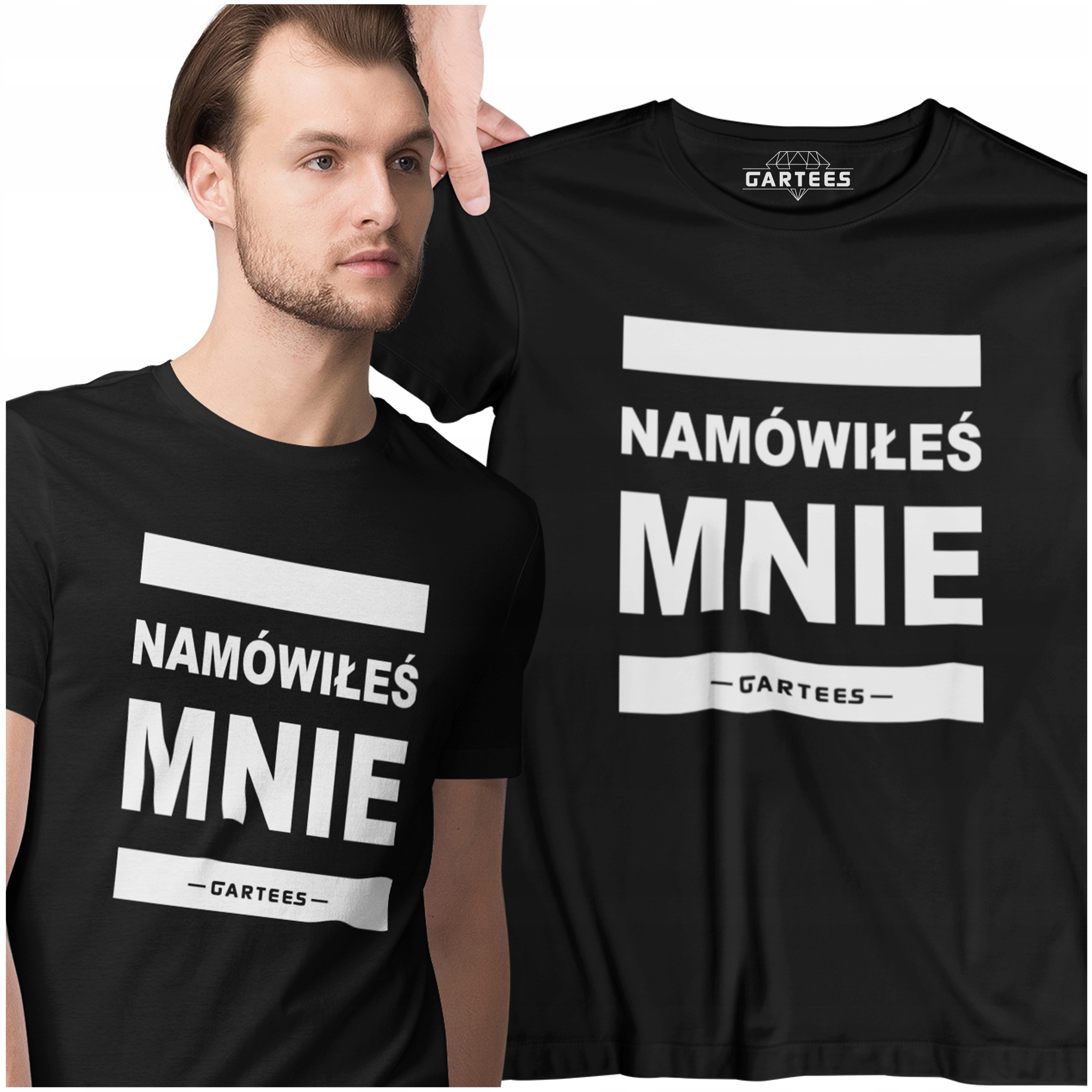

T-shirt Męski Śmieszny Prezent On Namówiłes Mnie