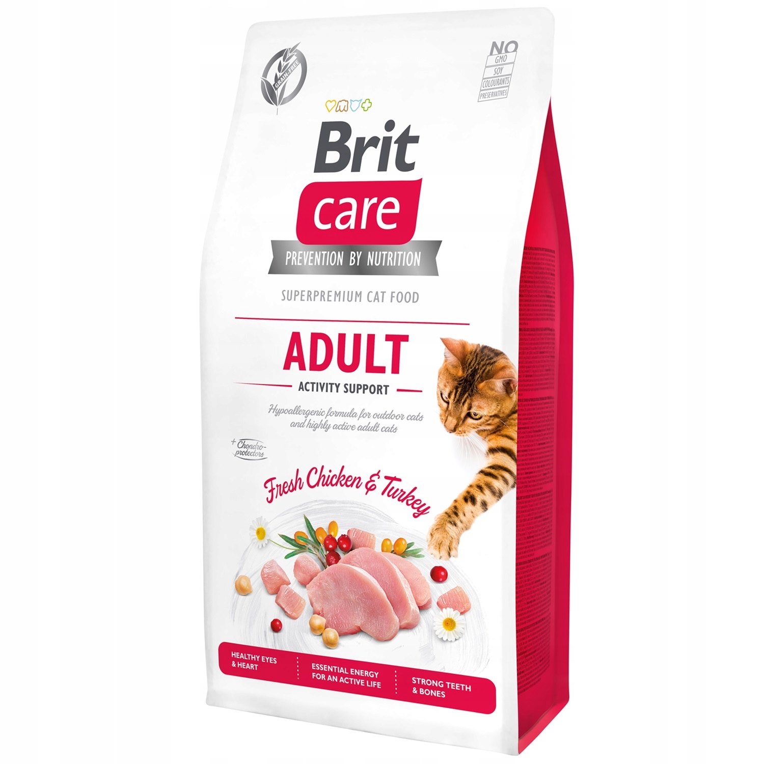 Levně Brit Care Cat Grain-Free Adult Activity Support Krůta a kuře 7 kg