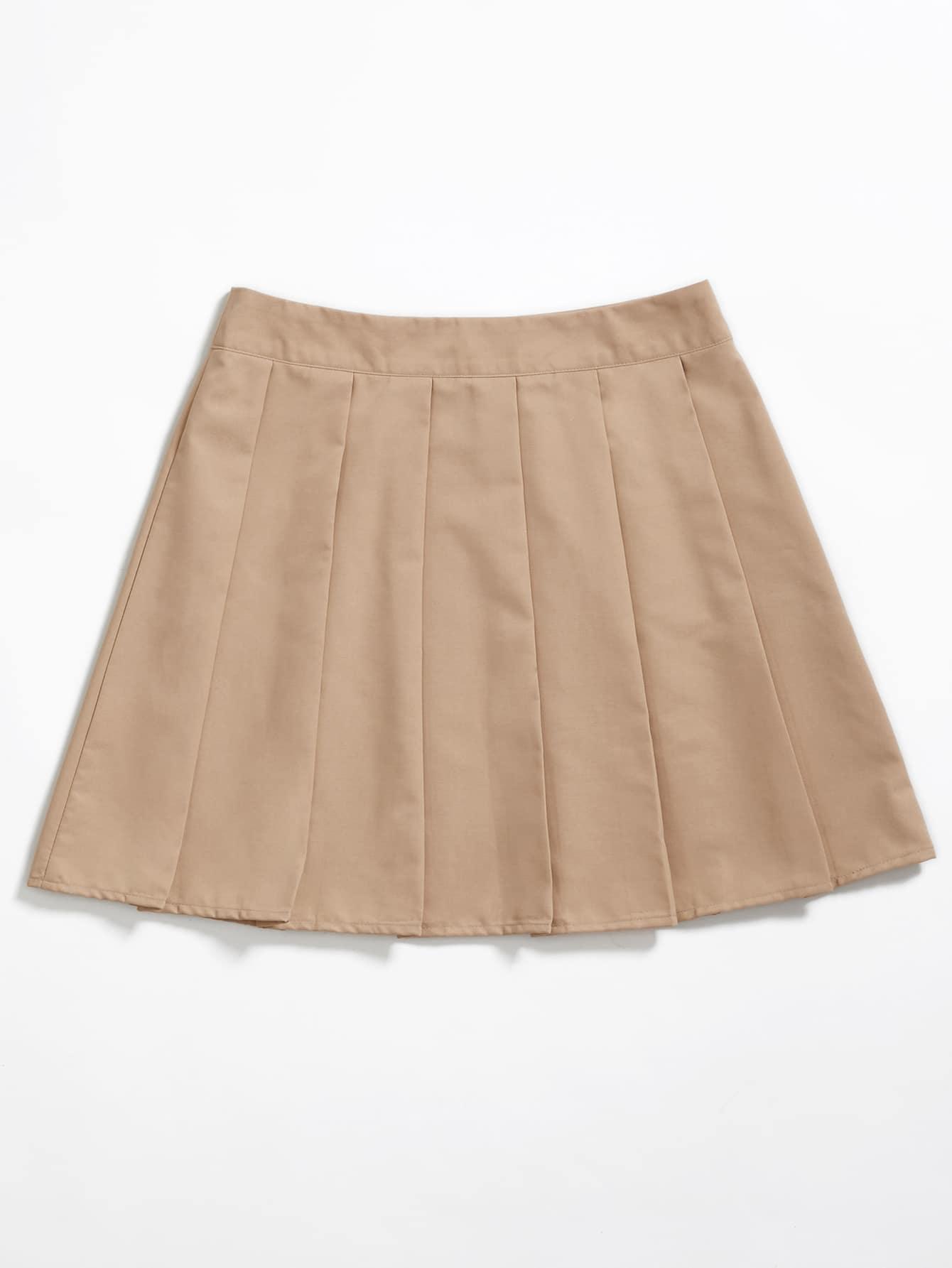 SHEIN SPÓDNICA BEŻOWA ROZKLOSZOWANA SHEIN 40 L Długość mini