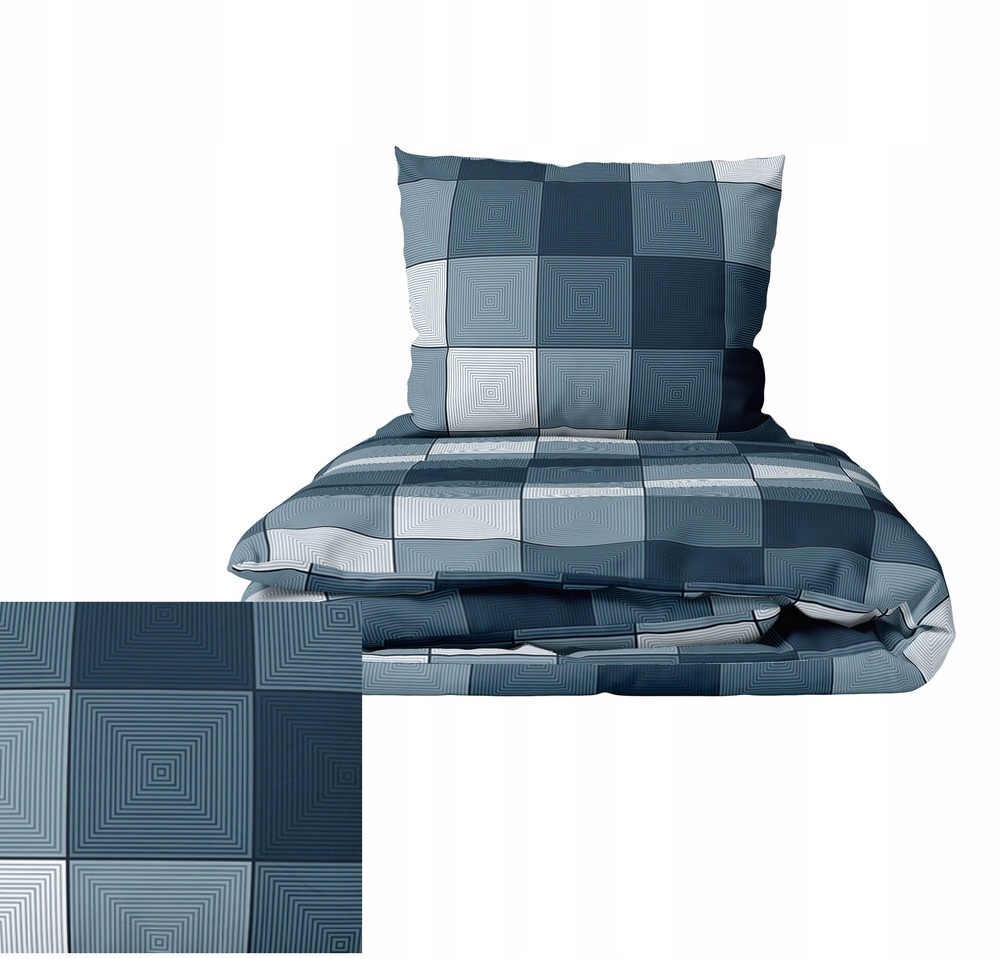 Sada Povlečení 160x200 2x70x80, 100% Bavlna, 140 g/m2, vzor: 3D mřížka